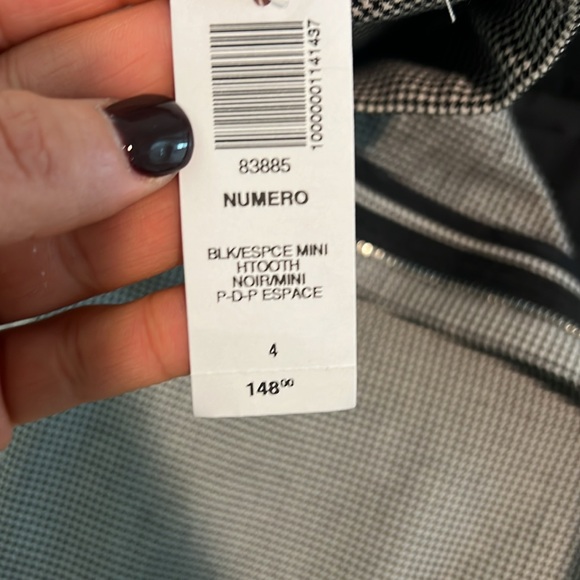 NWT Babaton Atelier Houndstooth Women's Trousers Size 4 - Picture 6 of 9